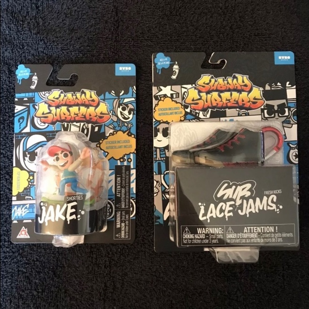 Brand New and Unopened Subway Surfers Lot of Two: Skating Jake & Lace Jams